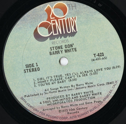 Barry White - Stone Gon' (T-423) LP 1973 US 20th Century｜中古LP