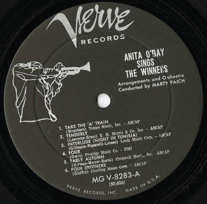 Anita O'Day - Sings The Winners (MG V-8283) LP 1958 US Verve｜中古LP