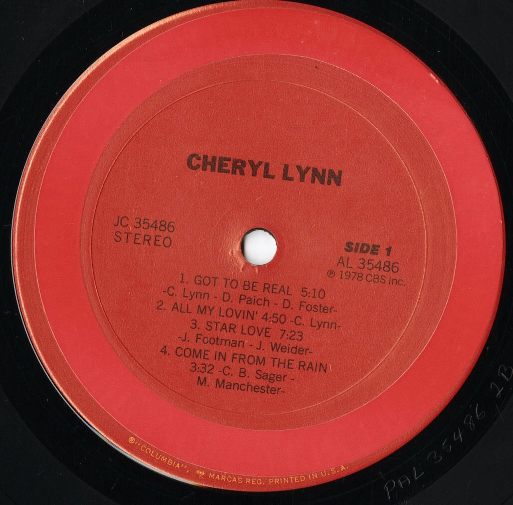 Cheryl Lynn - S.T. (JC 35486) LP 1978 US Columbia｜中古LP