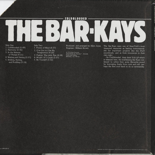 The Bar-Kays / バー・ケイズ / Coldblooded (MPS-8510)