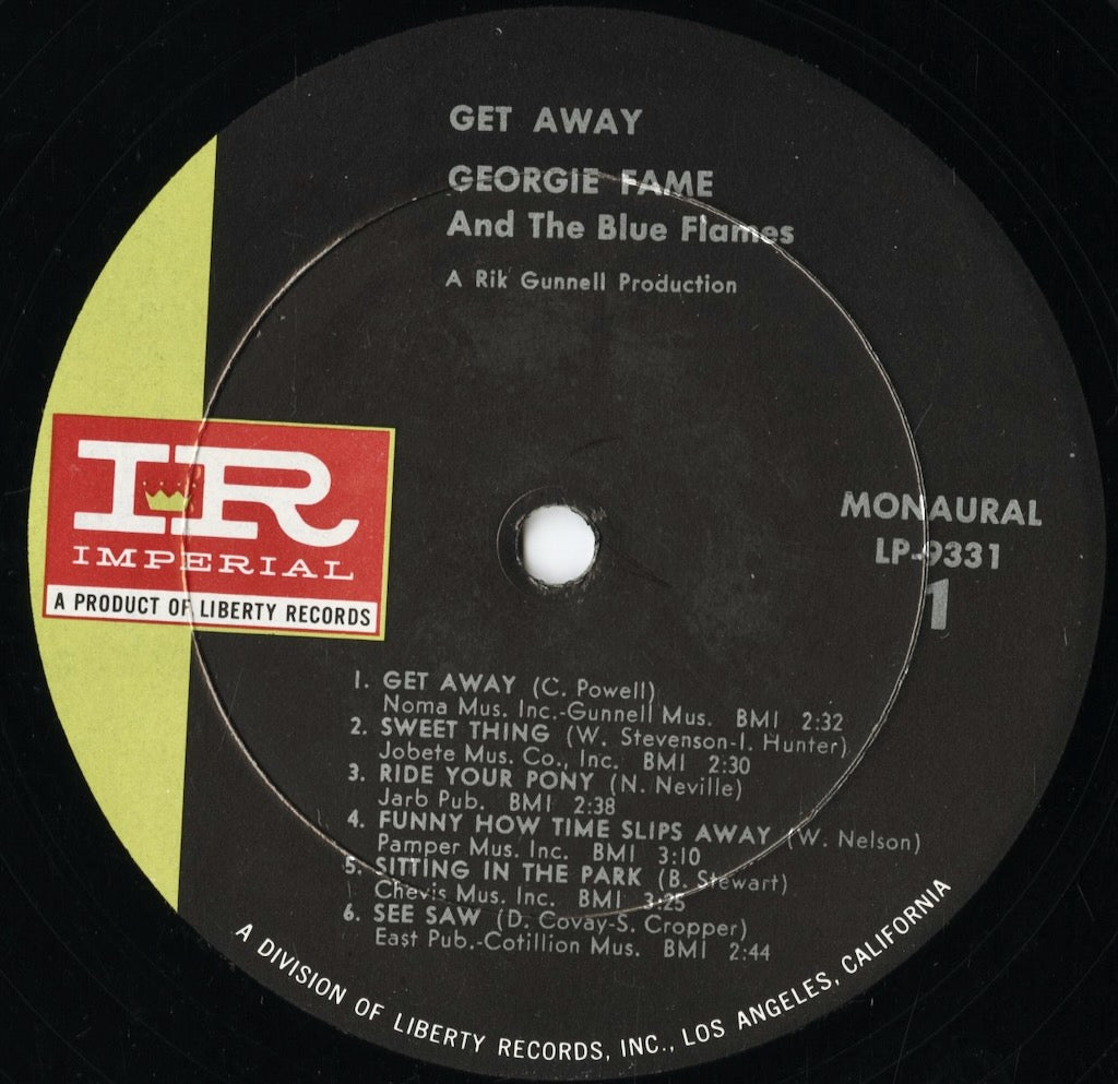 Georgie Fame - Get Away (LP-9331) 1966 US Imperial｜中古LP