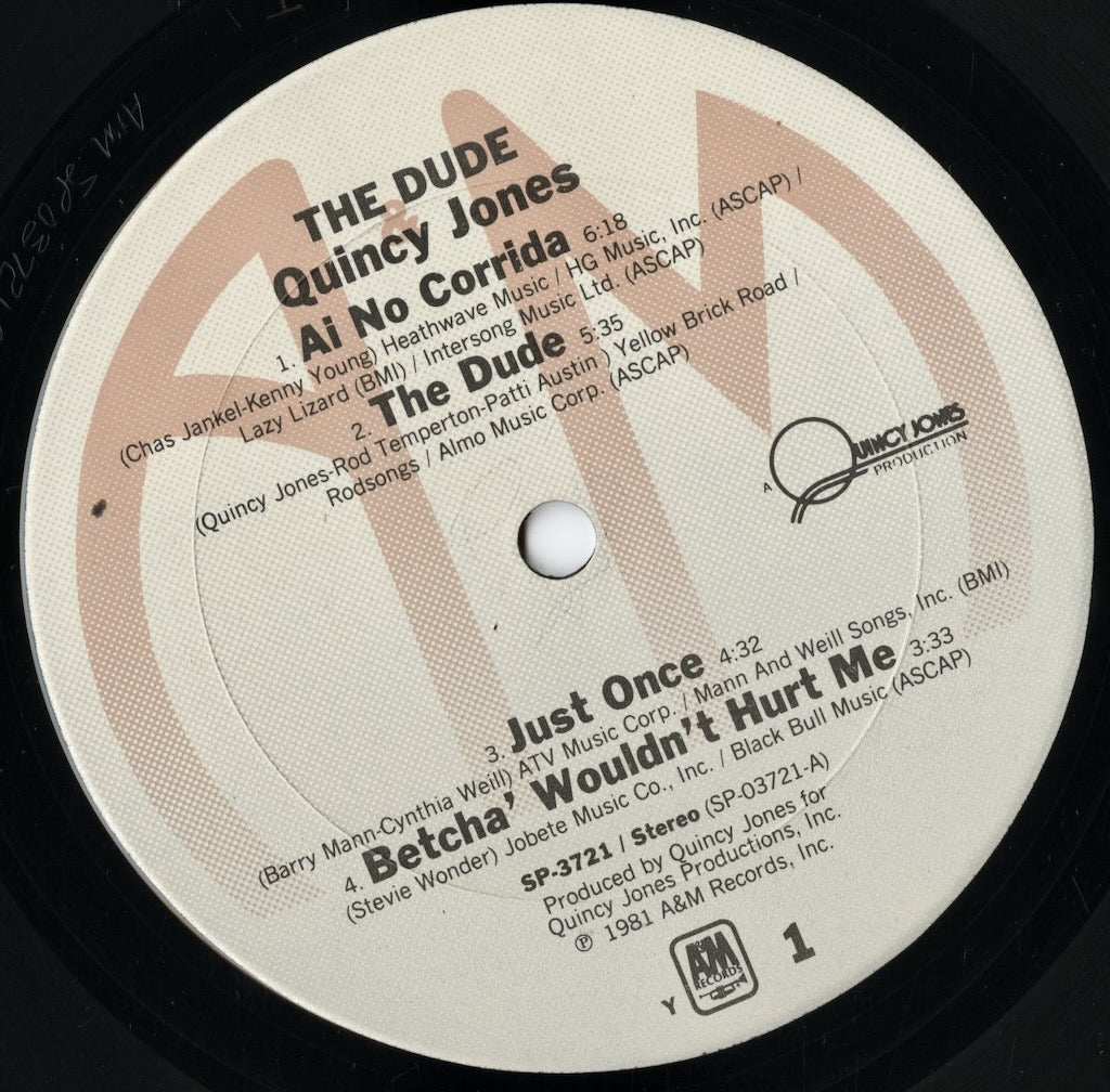 Quincy Jones - The Dude (SP-3721) LP 1981 US A&M｜中古LP