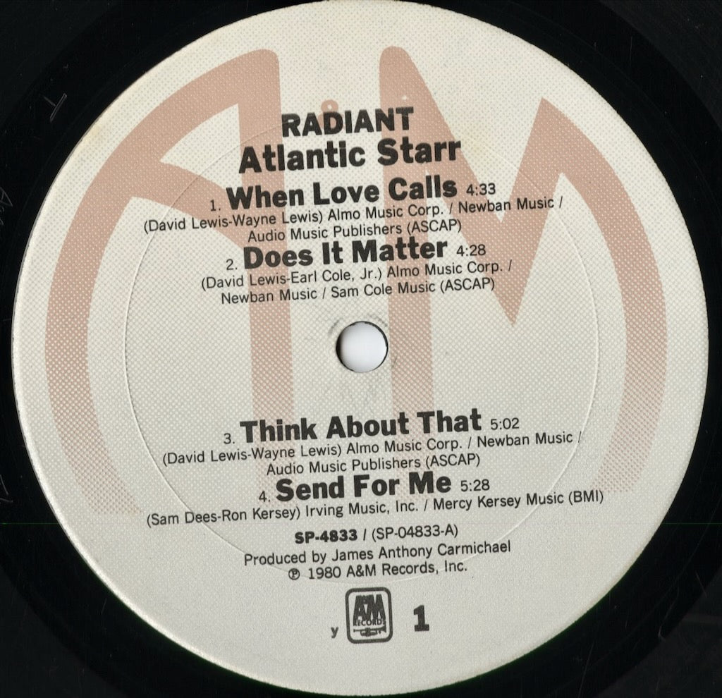 Atlantic Starr - Radiant (SP-4833) 1980 US A&M｜中古LP