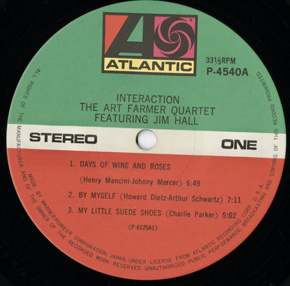The Art Farmer Quartet Featuring Jim Hall / アート・ファーマー/ Interaction (P-4540A)