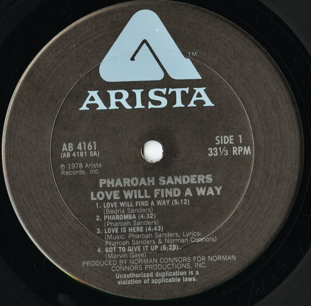 Pharoah Sanders - Love Will Find A Way (AB 4161) 1978 US Arista｜中古LP