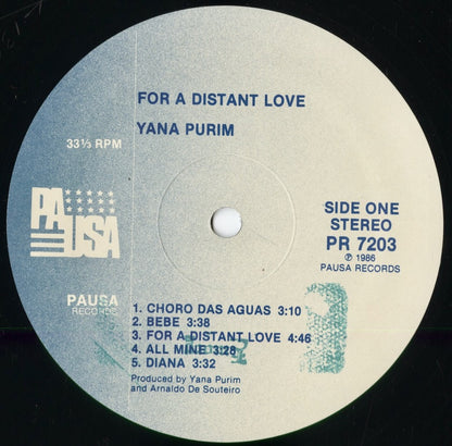 Yana Purim - For A Distant Love (PR-7203) 1986 US PAUSA｜中古LP