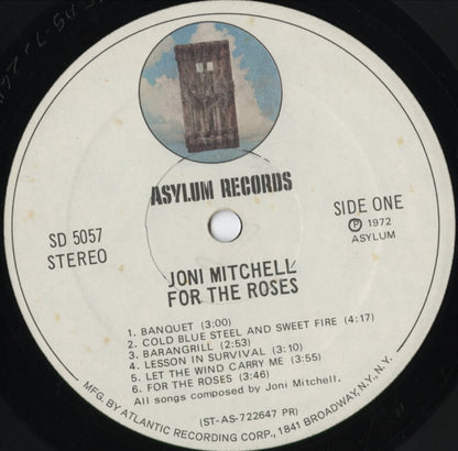Joni Mitchell / For The Roses (SD 5057) 1972 US Asylum｜中古LP