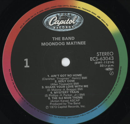 The Band - Moondog Matinee (ECS-63043) 1984 JPN Capitol｜中古LP