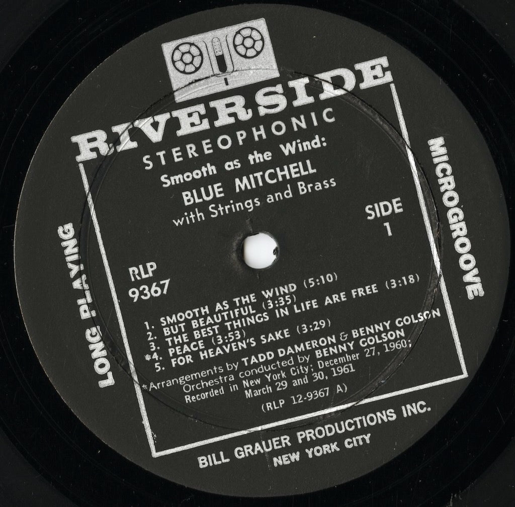 Blue Mitchell - Smooth As The Wind (RLP 9367) LP 1961 US Riverside｜中古LP