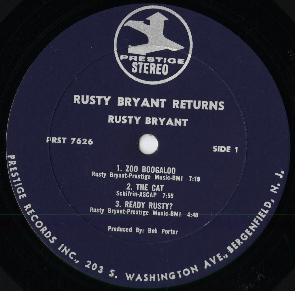 Rusty Bryant - Rusty Bryant Returns (PRST 7626) 1969 US Prestige｜中古LP