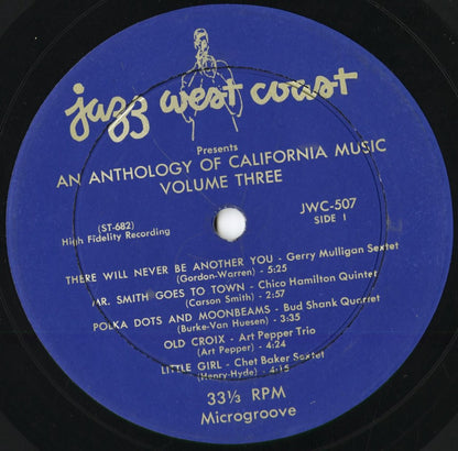 V.A. (Gerry Mulligan, Chet Baker, Chico Hamilton etc...) - Jazz West Coast Vol.3 (JWC-507) 1957 US Pacific Jazz/Jazz West Coas｜中古LP