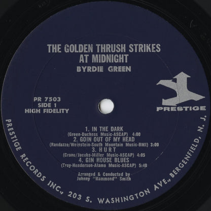 Byrdie Green / バーディ・グリーン / The Golden Thrush Strikes! (PR 7503)