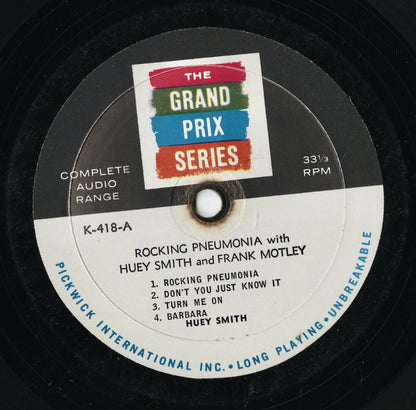 Huey "Piano" Smith & Frank Motley/ ヒューイ・ピアノ・スミス / Rocking Pneumonia With Huey Smith And Frank Motley (K-418)
