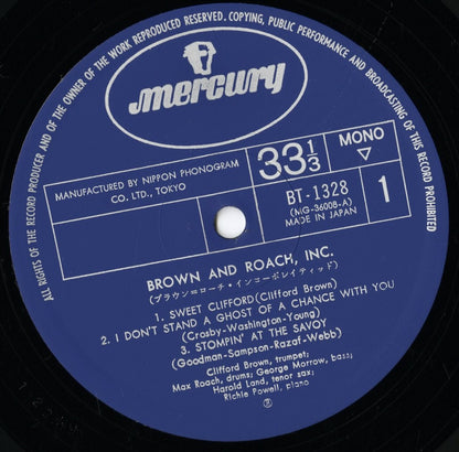 Clifford Brown and Max Roach / クリフォード・ブラウン　マックス・ローチ / Brown And Roach Incorporated (BT-1328)