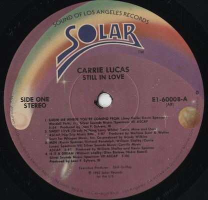 Carrie Lucas - Still In Love (E1-60008) 1982 US Solar｜中古LP