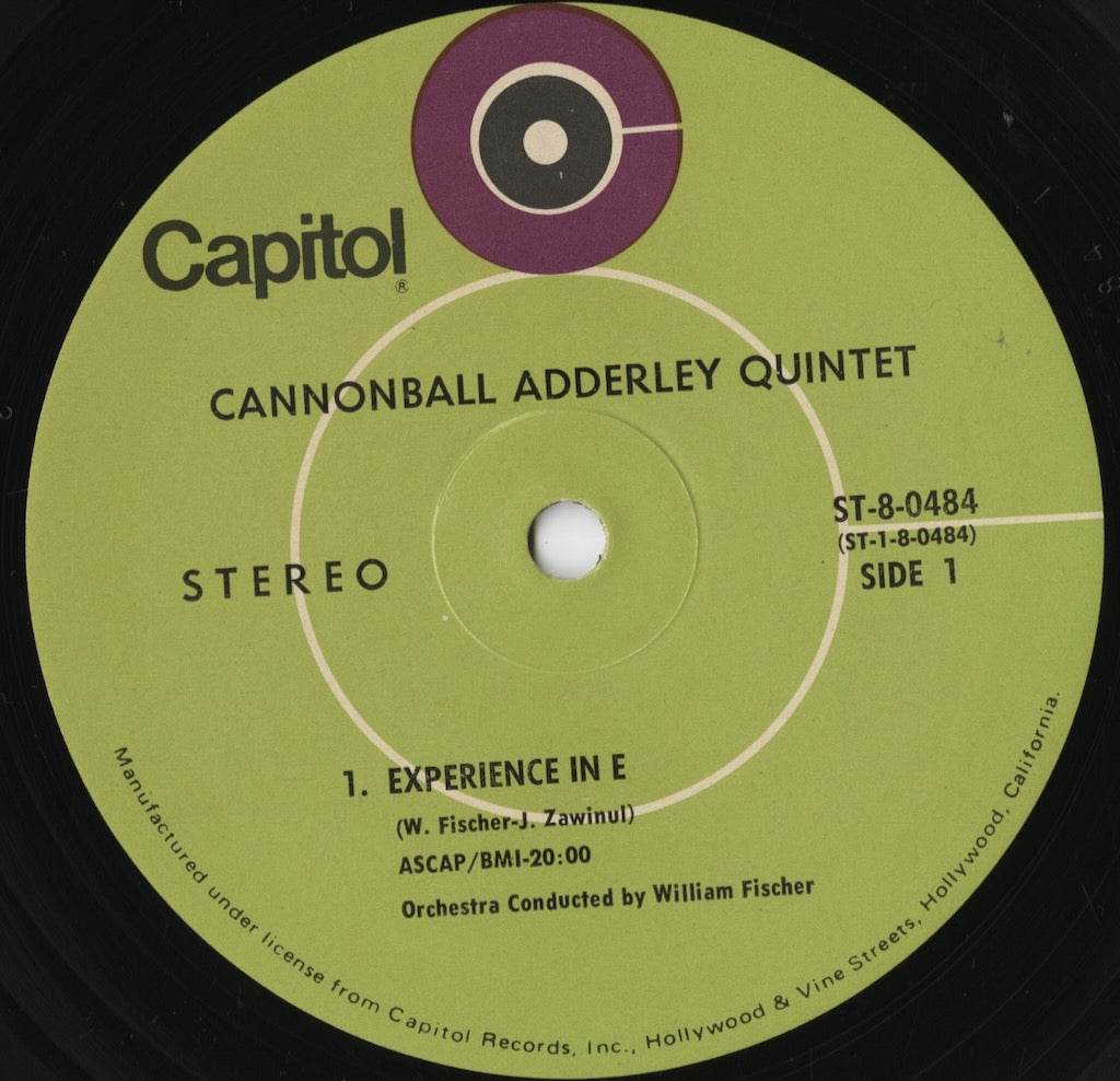 Cannonball Adderley - The Cannonball Adderley Quintet & Orchestra (ST-484) LP 1970 US Capitol｜中古LP