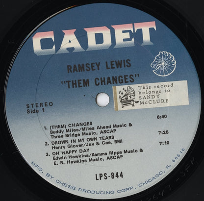 Ramsey Lewis / ラムゼイ・ルイス / Them Changes (LPS-844)