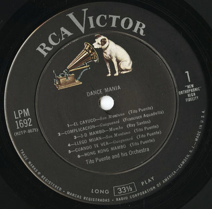 Tito Puente - Dance Mania (LPM-1692) LP 1958 US RCA｜中古LP