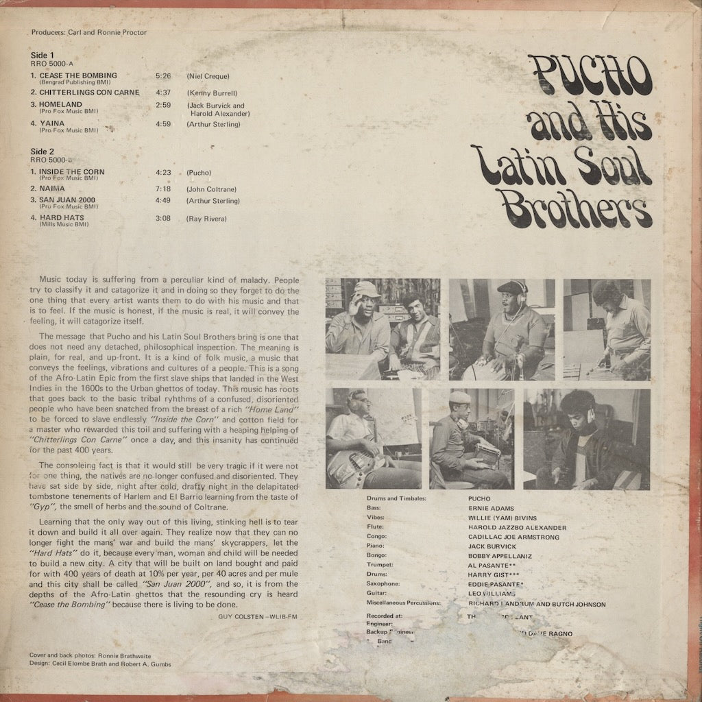 Pucho & The Latin Soul Brothers / プーチョ&ヒズ・ラテン・ソウル・ブラザーズ / Yaina (RRO-5,000) 1971 US Right-Onオリジナル