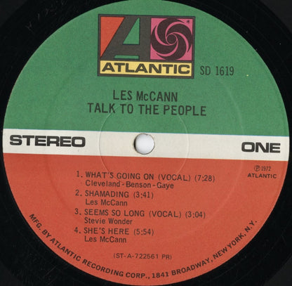 Les McCann - Talk To The People (SD 1619) 1972 US Atlantic｜中古LP