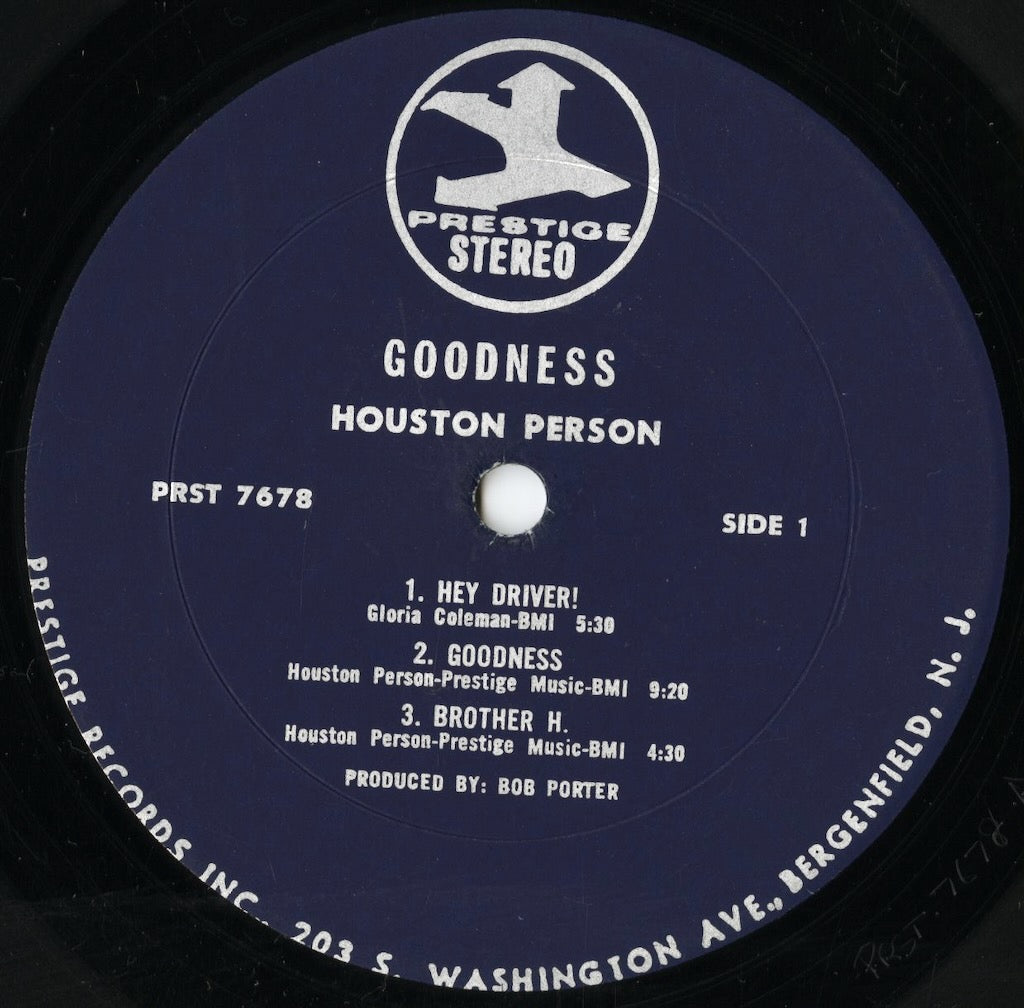 Houston Person - Goodness! LP 1969 US Prestige ジャズファンク