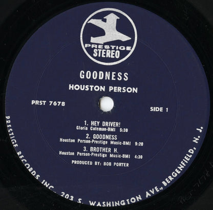 Houston Person / ホーストン・パーソン / Goodness! (PRST 7678)