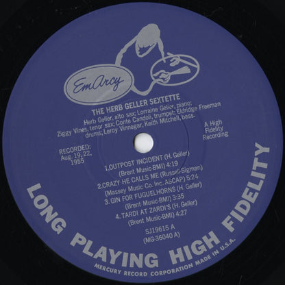 The Herb Geller Sextette - S.T. (SJ-19615) JPN EmArcy｜中古LP