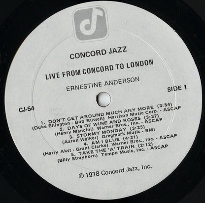 Ernestine Anderson / アーネスティン・アンダーソン / Live From Concord To London (CJ-54)