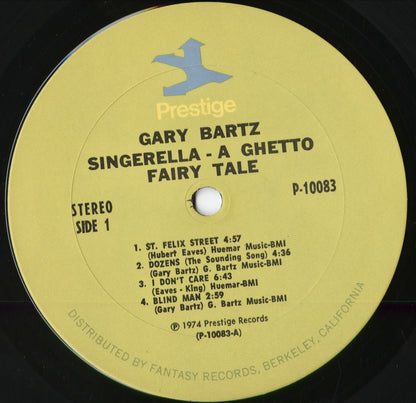 Gary Bartz - Singerella (P-10083) 1974 US Prestige｜中古LP