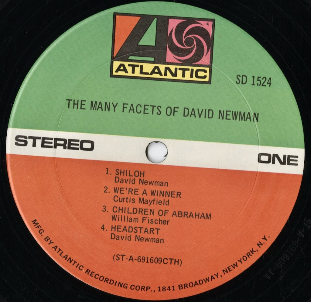 David Newman – The Many Facets Of David Newman (SD 1524) LP 1969 US Atlantic｜中古LP