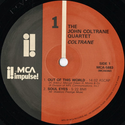 John Coltrane / ジョン・コルトレーン / Coltrane (1962)(MCA-5883)