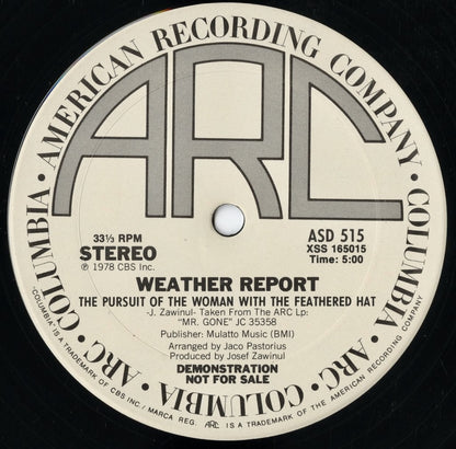Weather Report - River People / The Pursuit Of The Woman With The Feathered Hat (ASD 515) 12inch 1978 US Columbia / ARC｜中古12inch