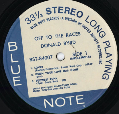 Donald Byrd / Off To The Races (BST 84007) 1972 US Blue Note｜中古LP