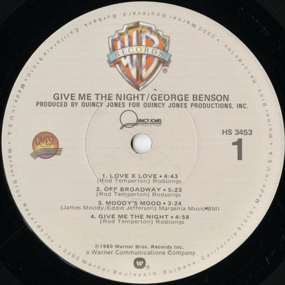 George Benson / ジョージ・ベンソン / Give Me The Night (HS 3453)