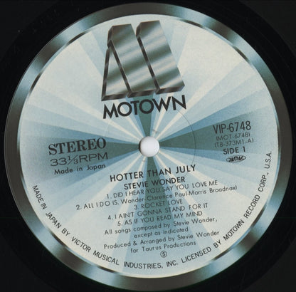 Stevie Wonder – Hotter Than July (VIP-6748) 1980 JPN Motown | 中古LP