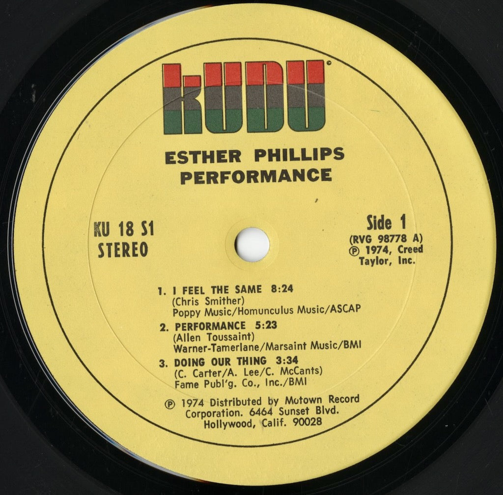 Esther Phillips / エスター・フィリップス / Performance (KU18S1)