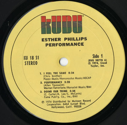Esther Phillips / エスター・フィリップス / Performance (KU18S1)