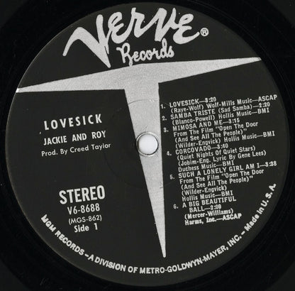 Jackie And Roy / ジャッキー＆ロイ / Lovesick (V6-8688)