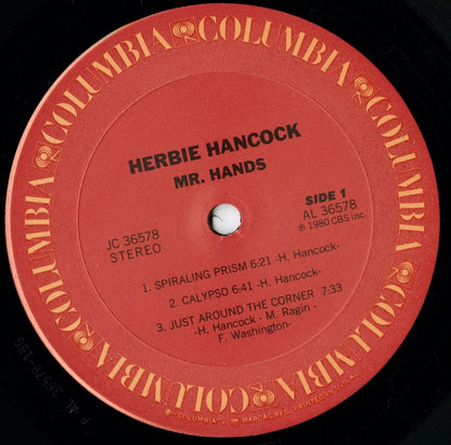 Herbie Hancock - Mr. Hands (JC 36578) LP 1980 US Columbia｜中古LP
