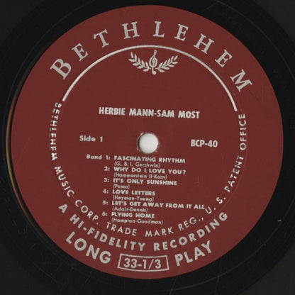 Herbie Mann / ハービー・マン / Herbie Mann-Sam Most Quintet (BCP-40)