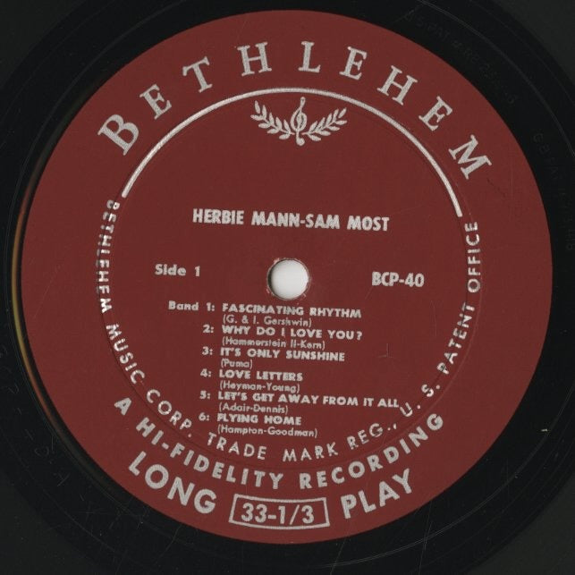 Herbie Mann / ハービー・マン / Herbie Mann-Sam Most Quintet (BCP-40)