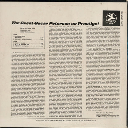 Oscar Peterson / The Great Oscar Peterson On Prestige! (PRST 7620) LP 1969 US Prestige | 中古LP