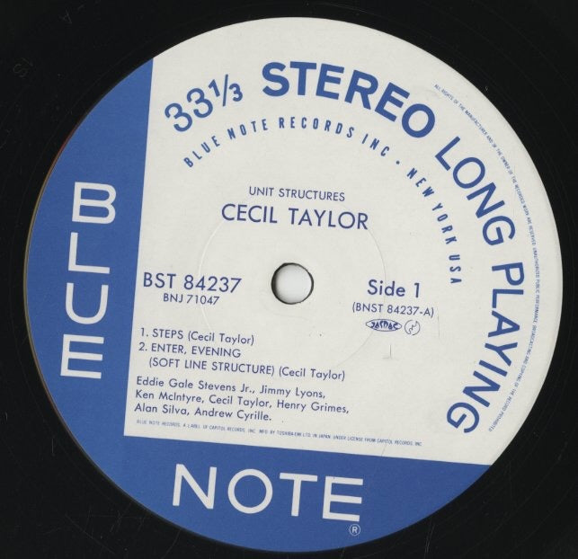 Cecil Taylor / セシル・テイラー / Unit Structures (BNJ 71047)