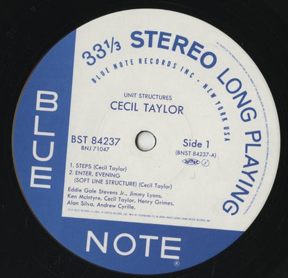 Cecil Taylor / セシル・テイラー / Unit Structures (BNJ 71047)