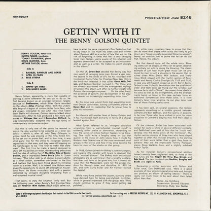 Benny Golson - Gettin' With It (VIJ-5035) 1977 JPN Prestige - Victor｜中古LP