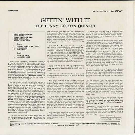 Benny Golson - Gettin' With It (VIJ-5035) 1977 JPN Prestige - Victor｜中古LP
