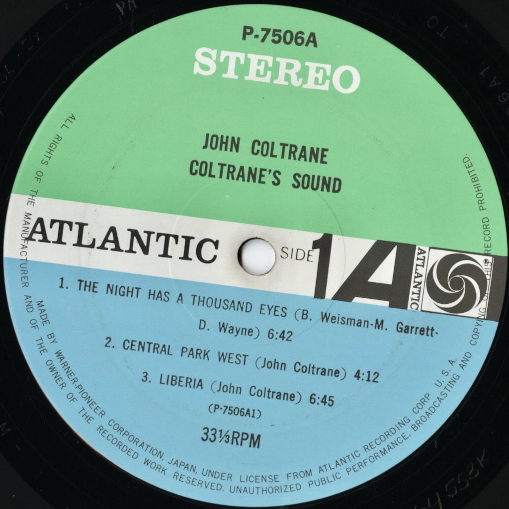 John Coltrane / ジョン・コルトレーン / Coltrane's Sound (P-7506A