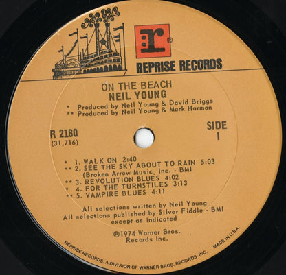 Neil Young - On The Beach (R 2180) LP 1974 US Reprise｜中古LP