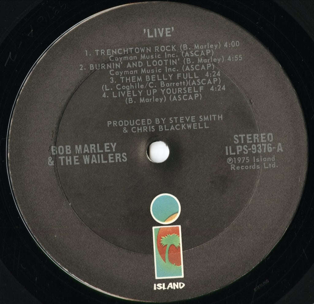 Bob Marley & The Wailers - Live! ILPS 9376 中古レコード 通販｜1975