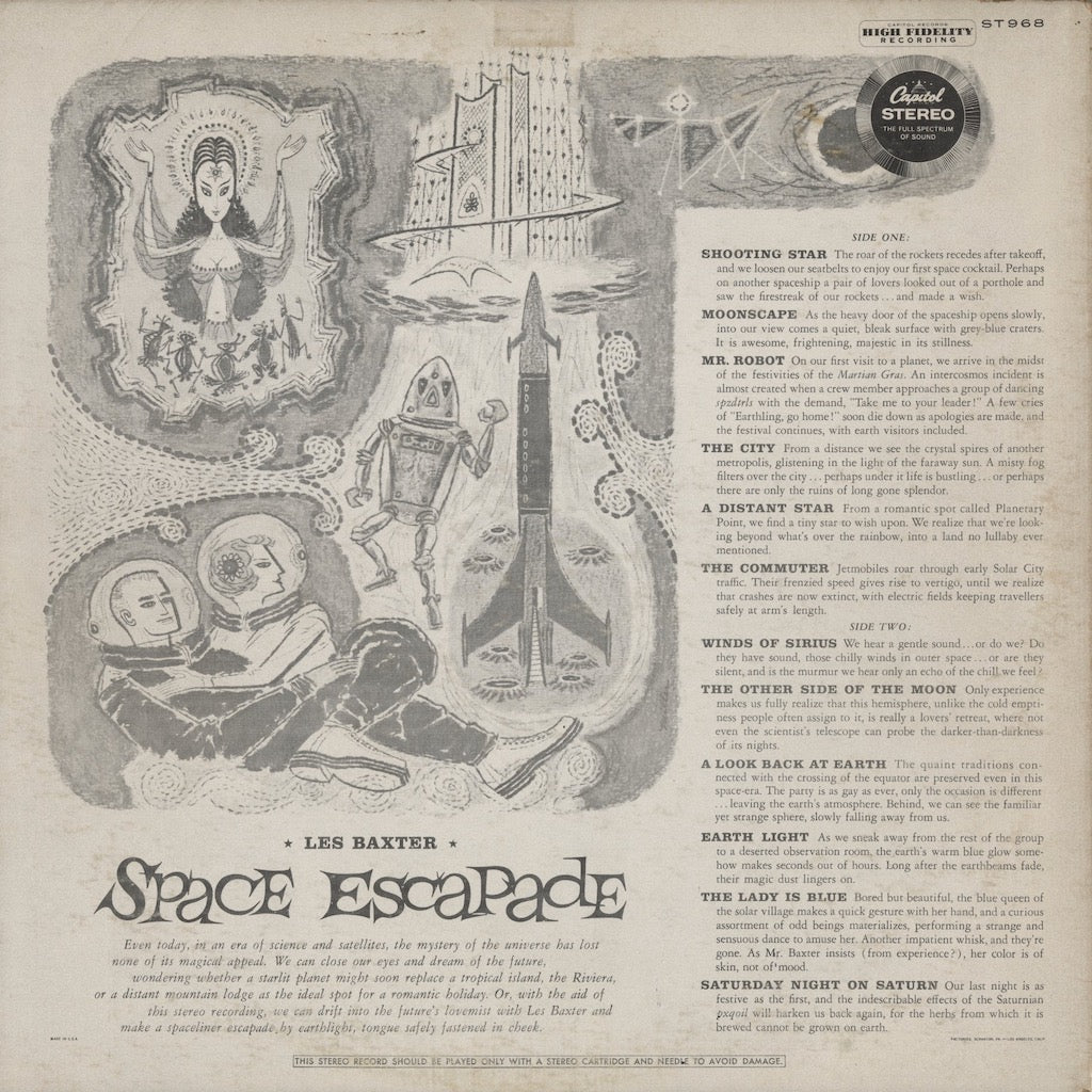 Les Baxter - Space Escapade (ST-968) LP 1958 US Capitol｜中古LP